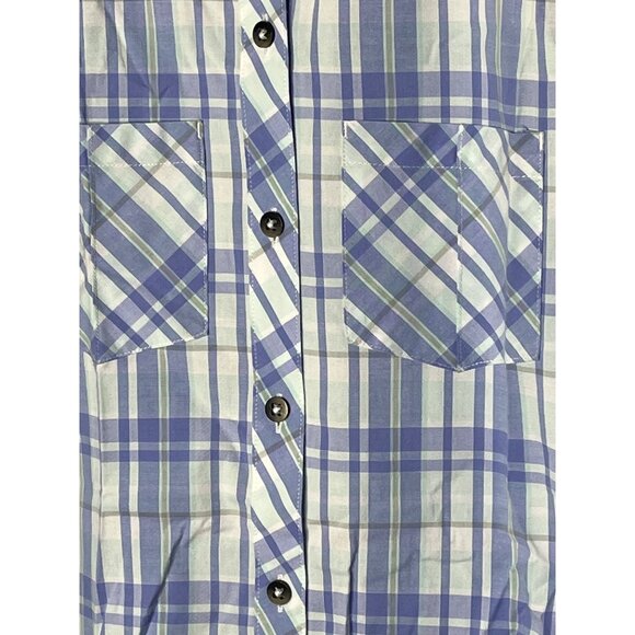 Under Armour Blue Plaid Button Down Shirt Women’s XS - Picture 6 of 12